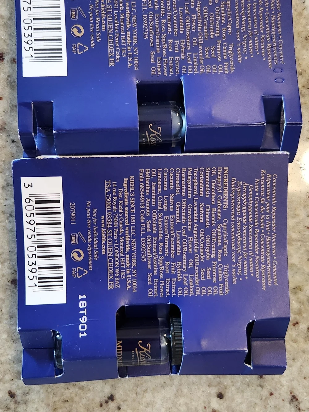Kiehl's Midnight Recovery Sample Vials Set Of 2